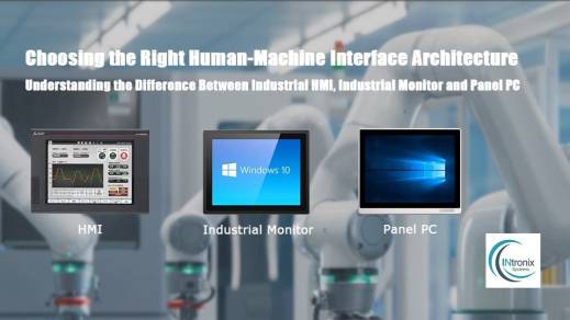 Comparaison architecture IHM moniteur industriel avec PC et Panel PC