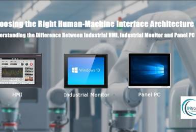 Comparaison architecture IHM moniteur industriel avec PC et Panel PC