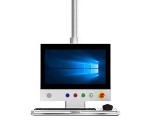 15.6-inch XEM-19156P1 industrial monitor on a bracket with a 1366 x 768 capacitive or resistive screen