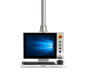 15-inch XEM-19150P1 industrial monitor on a bracket with a 1024x768 capacitive or resistive screen