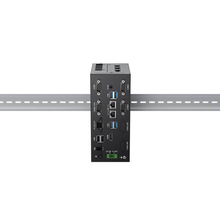 Fanless DIN-Rail PC XDB-242606D1 Intronix Systems with 6xCOM 6xUXB 2xLAN
