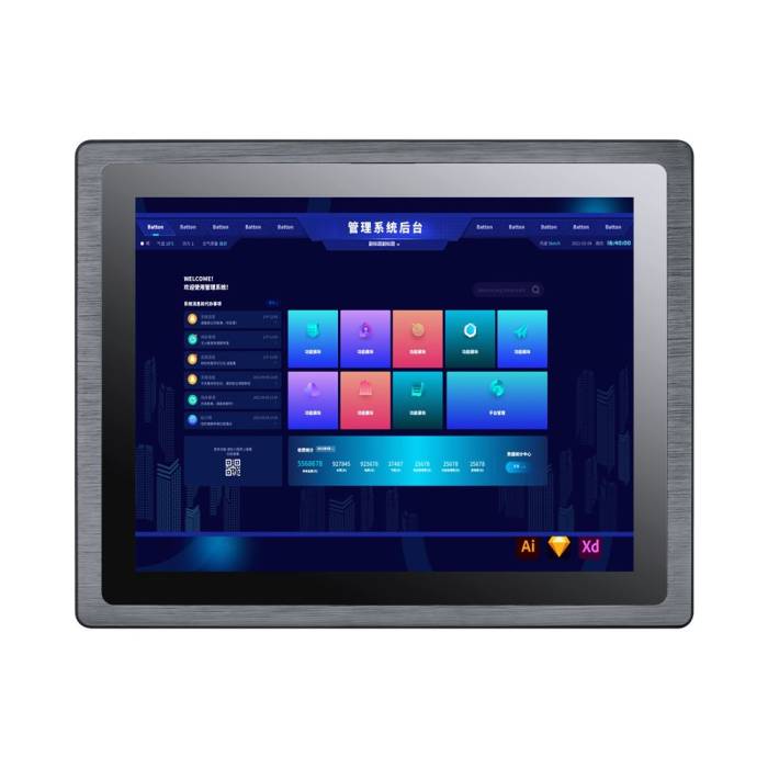 15" XEM-25150T1 Intronix Systems industrial touchscreen 1024x768 capacitive and resistive touchscreen